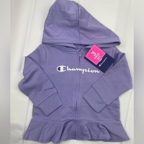 3-PCS~CHAMPION GIRL HEAVYWEIGHT TODDLER SET 2T - Picture 10 of 13